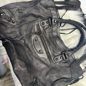 100% authentic Balenciaga City bag. Black sparkly